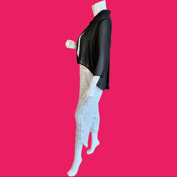 THE ARK 3 PIECE BLACK & WHITE PANTS ENSEMBLE - Picture 4 of 16